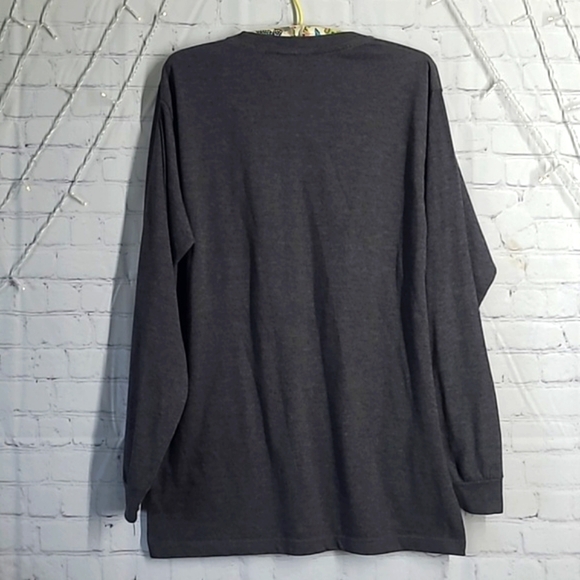 Las Vegas Strip Nevada Casual Gray Graphic Print Long Sleeve Tee Men's Size 2XL - Picture 12 of 17